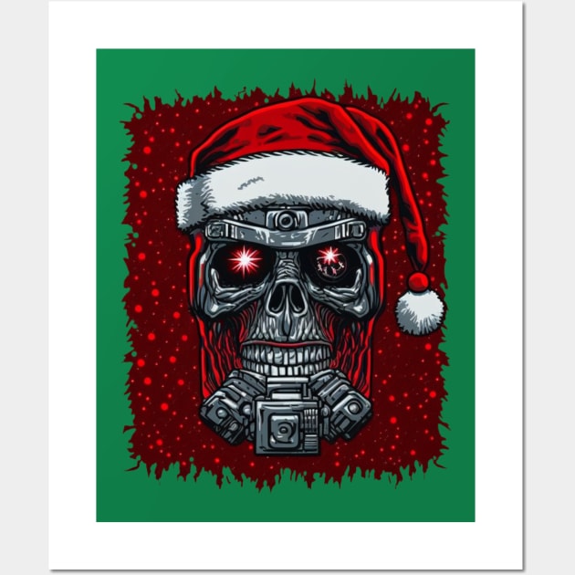 Robo-Zombie Santa Wall Art by Octoprocessor